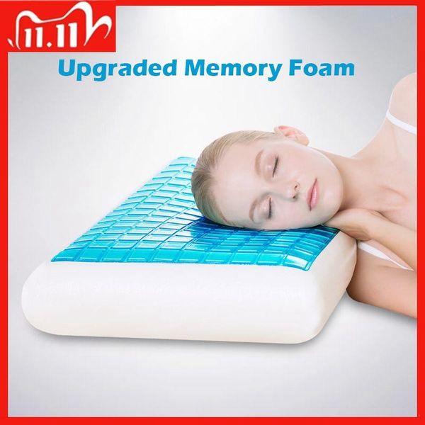 

60*40*12 silicone gel memory foam summer cool pillow spondylosis and eczema prevented for cervical vertebra healing