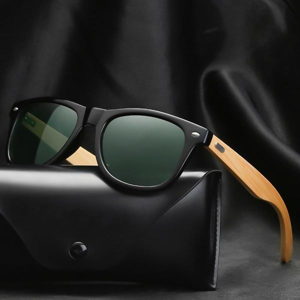 

sunglasses fashionable bamboo wood men women classic square vintage driving sun glasses black fishing eyewear uv400 eyepieces, White;black