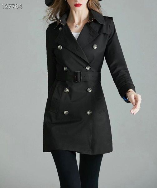 

women's trench coats w1607 fashion women & jackets 2021 runway luxury european design party style clothing, Tan;black