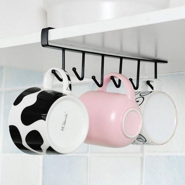 

hooks & rails kitchen cabinet towel hanging hook cup mugs storage rack stainless steel utensil1