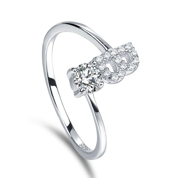 

wedding rings 26 letters for choose english alphabet ring female opening adjustable index finger joint tail young tlql-002, Slivery;golden