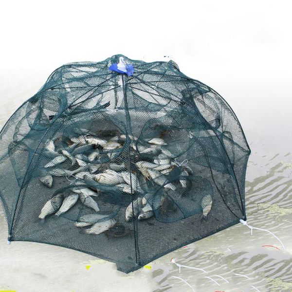 

fishing accessories 4-20 holes net folded portable hexagon fish network casting nets crayfish shrimp catcher tank trap cages mesh tra