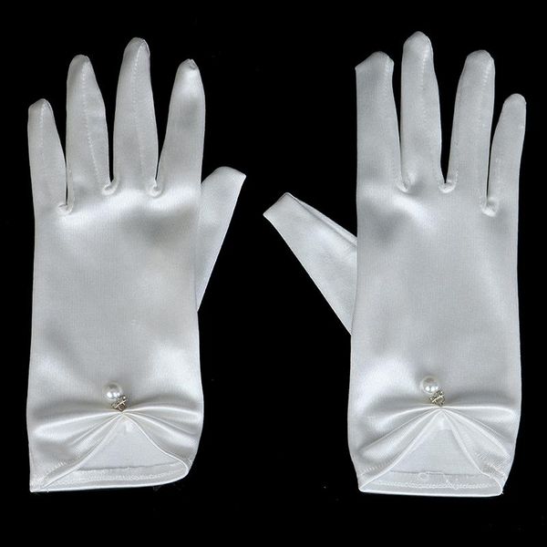 

five fingers gloves 1pair wedding bride white short lace translucent accessories party summer sun protector, Blue;gray