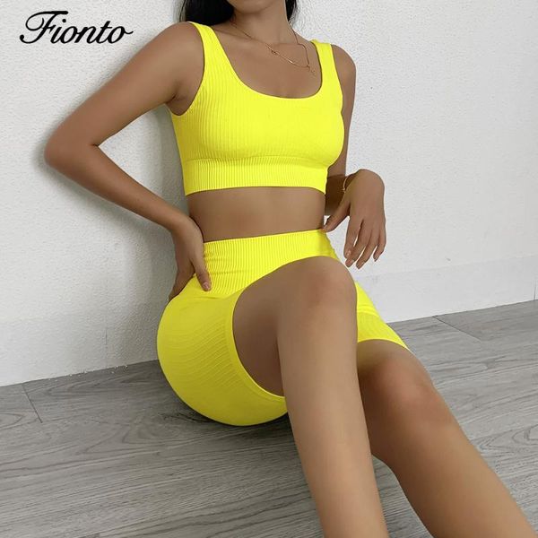 

yoga outfit sport set women bra and short pants sportswear 2 piece workout active fitness suit gym sets clothes 2021