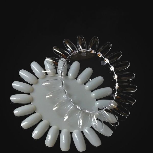 

false nails 10 boards nail tips display chart acrylic palette nature/clear finger full card uv gel polish manicure tools, Red;gold