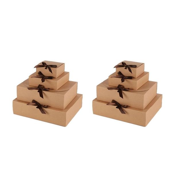 

gift wrap 8pcs box kraft paper packing party holiday candy carton diy crafts