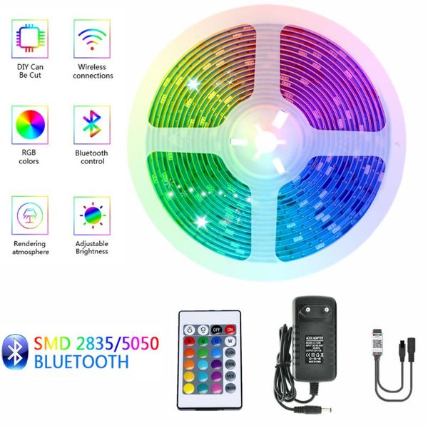 

strips 20m led strip lights rgb bluetooth wifi smd2835 nowaterproof backlight lamp night light luminous string for bedroom tv