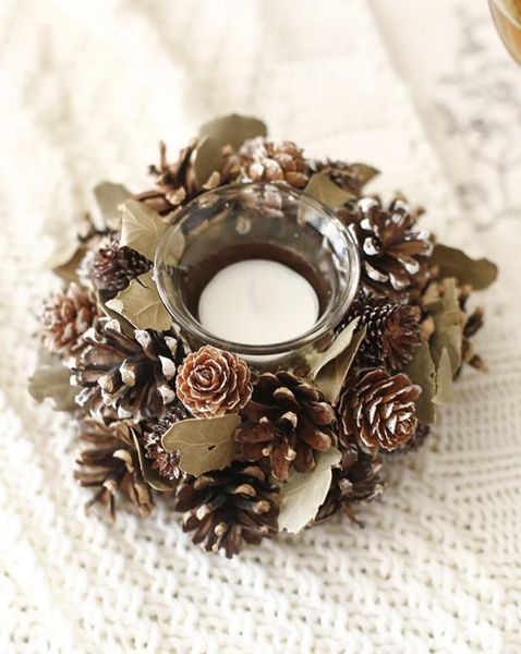 

candle holders handmade restaurant christmas ornaments candle-holder tabledecor festival party arrangement