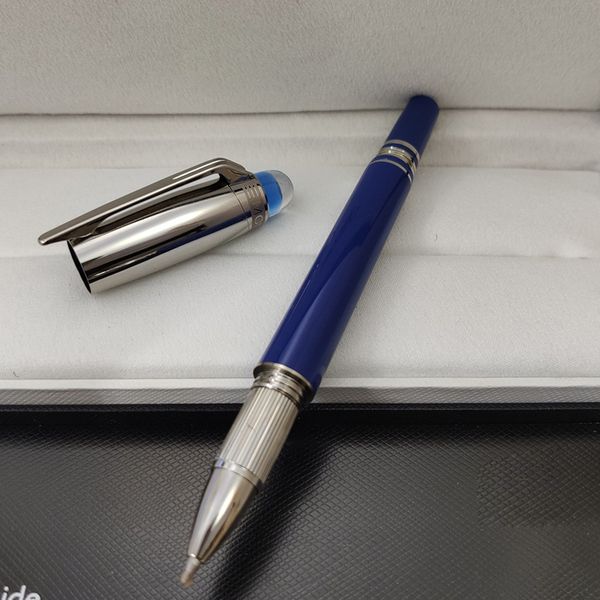 

yamalang wholesale price black resin roller-ball pens with blue crystal head calligraphy ink ball pen for birthday gift