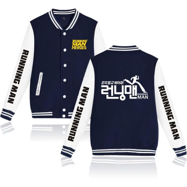 

men's jackets running man korea reality tv show custom tracksuit baseball women/men long sleeve jacket casual streetwear clothes, Black;brown