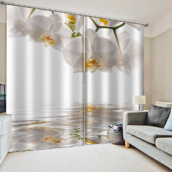 

curtain & drapes beautiful po fashion customized 3d curtains white flowercurtains thick shading soundproof windproof