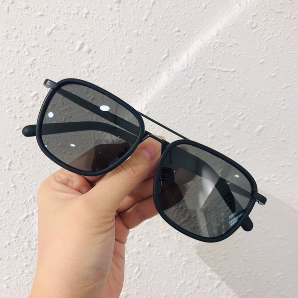 

75% off outlet store online shi luoqi pr new square metal street women's literature and art optical frame fashion men's sunglasses, White;black