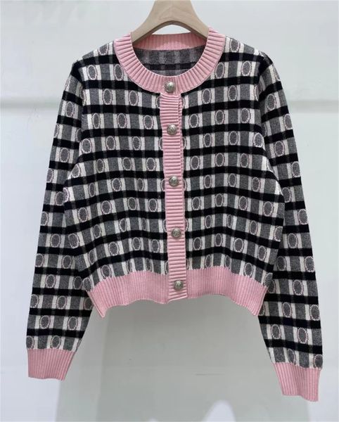 

vintage womens knits cardigan sweater letter knitted tees jacquard temperament v-neck dresses knit jacket autumn winter coats jumper pullove, White