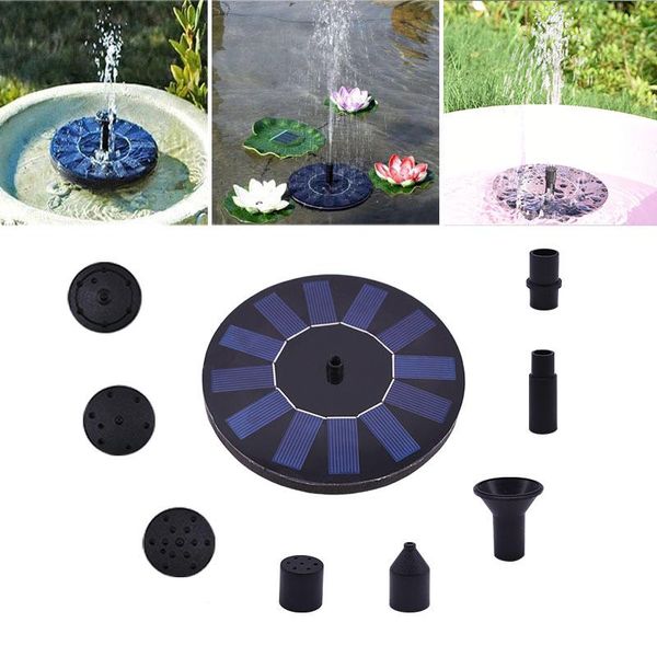 

mini solar powered fountain garden pool pond panel floating decoration water party dec decorations