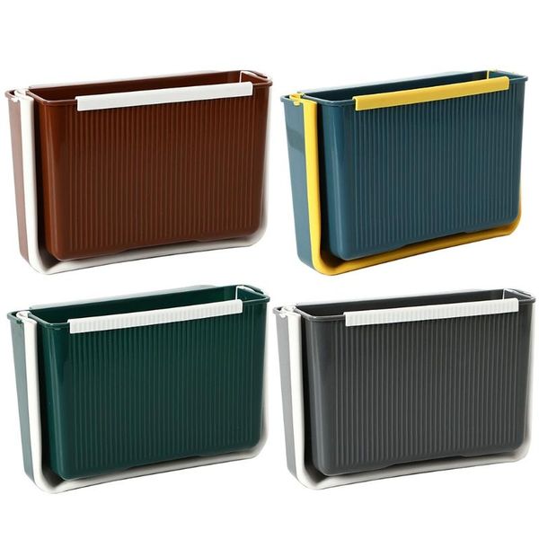 

waste bins furnishingnice portable folding hanging trash can kitchen cabinet door collapsible garbage bin