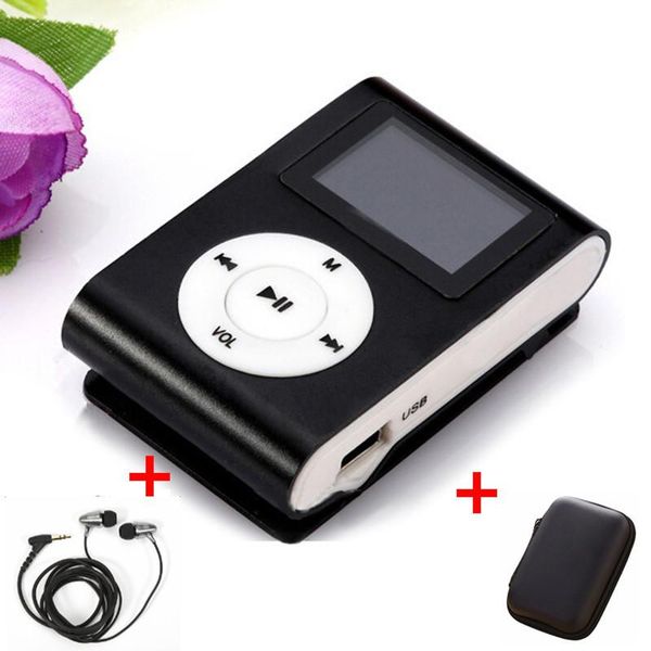 

& mp4 players mini mp3 player usb clip lcd screen music support tf/sd card data line earphone sports metal