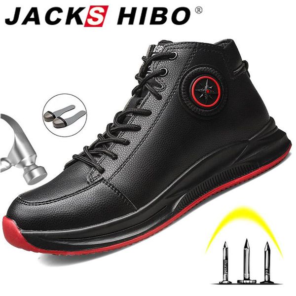 

men winter safety work boots shoes anti-smashing steel toe cap ankle indestructible, Black