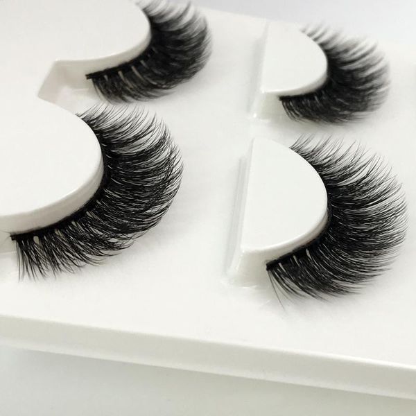 

false eyelashes 3 pairs natural thick makeup real 3d mink lashes soft eyelash extension fake eye long