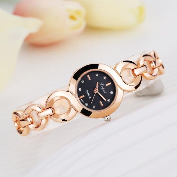 

Wristwatches Fashion Women Watches 2021 Classic Women's Diamond Gold Wrist Watch Ladies Dress Zegarek Damski Clock