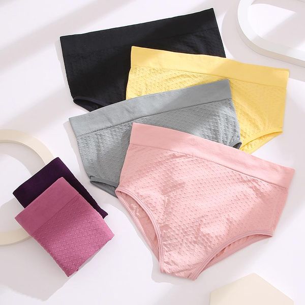 

women's panties high waist underwear breathable lingerie soft feamle briefs plus size pantys intimate underpants, Black;pink