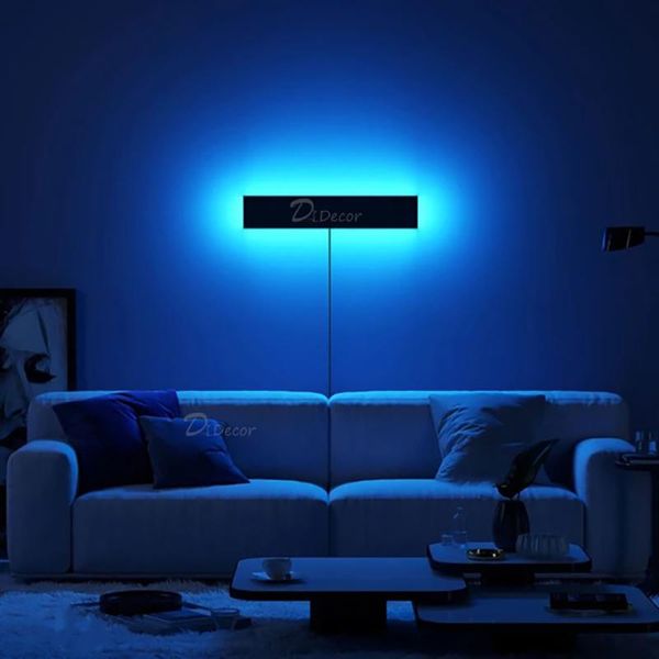 

wall lamps nordic art led lamp living dining room decoration rgb color sconces bedroom bedside indoor decor lighting fixture