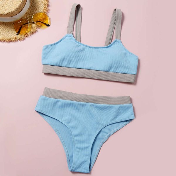 

style swimsuit women's strap split, White;black