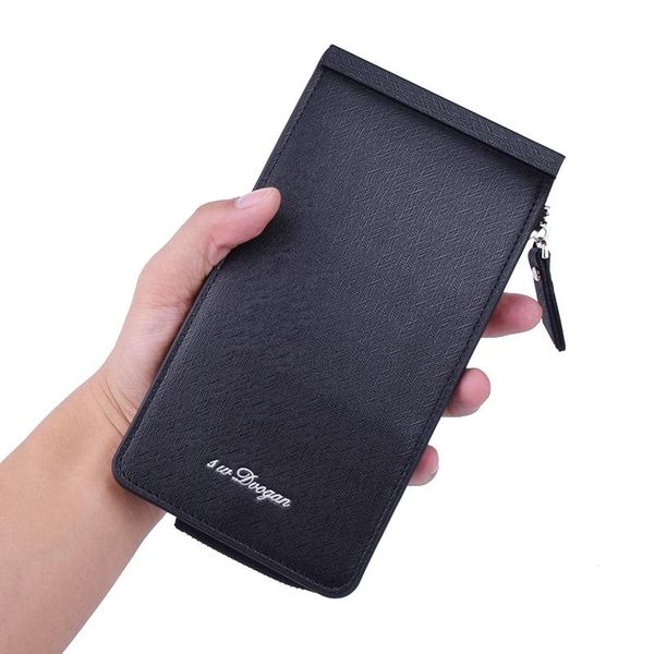 

card holders large capacity holder wallet women men fashion housekeeper multifunction cover pu leather case, Brown;gray