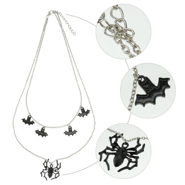 

pendant necklaces 1pc jewelry bat necklace spider pattern festival ornament, Silver