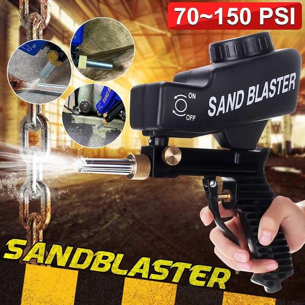 

professional spray guns 150psi 600cc handheld pneumatic anti-rust sandblaster protection sand gravity sandblasting gun mini air tools