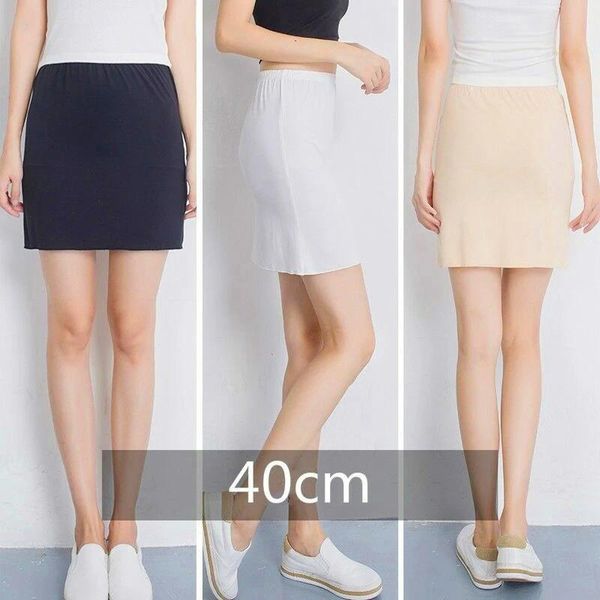 

summer women basic skirt soft stretch short above knee length bodycon female daily xrq88 skirts, Black