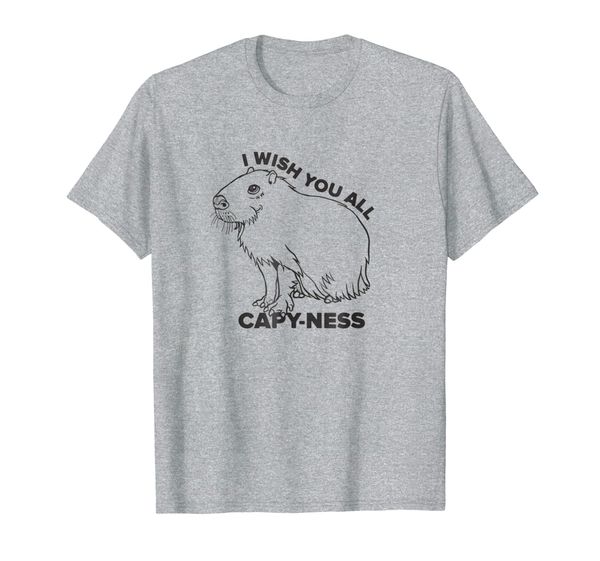 

i wish you all cap-ness t-shirt -capybara lover, White;black