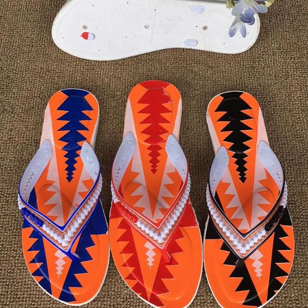 

slippers bulk wholesale in stock floral print pvc flip flops for adults women mixed colors can choose size, Black