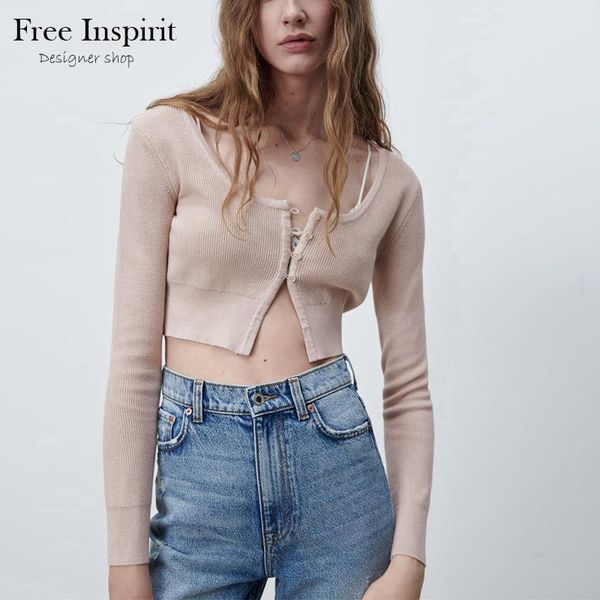 

women's jackets spring leisure style loose coat solid color crew neck design single breasted decoration short knitted jacket, Black;brown