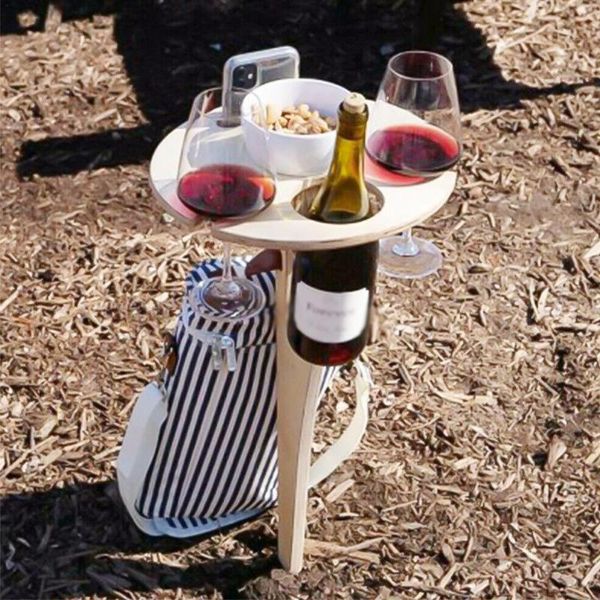 

camp furniture outdoor wine table portable picnic glass rack outdoors beach travel garden collapsible sets gard x7f7