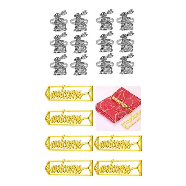 

napkin rings 12 pcs ring holder table decoration with 6 welcome