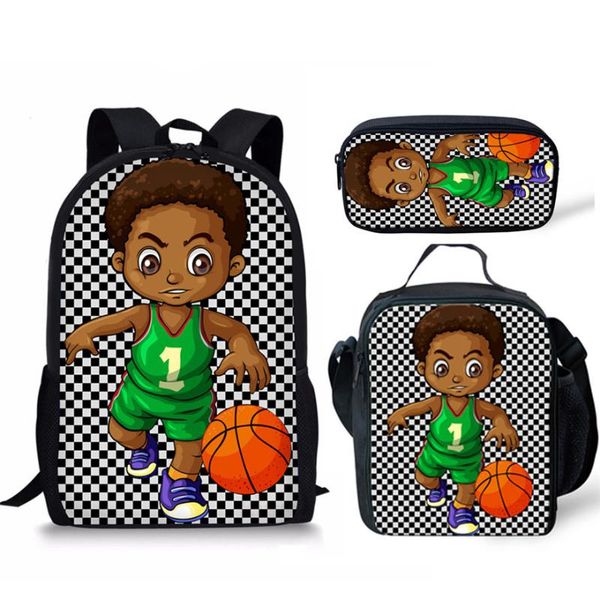 

school bags african black boys print children bag set primary students backpacks kids book bookbag satchel mochilas escolares