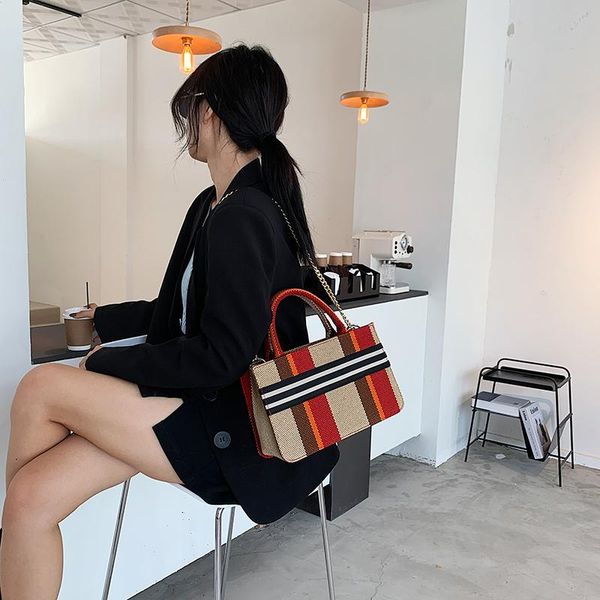 

women's fashion handbag canvas large capacity shoulder strap brand bags