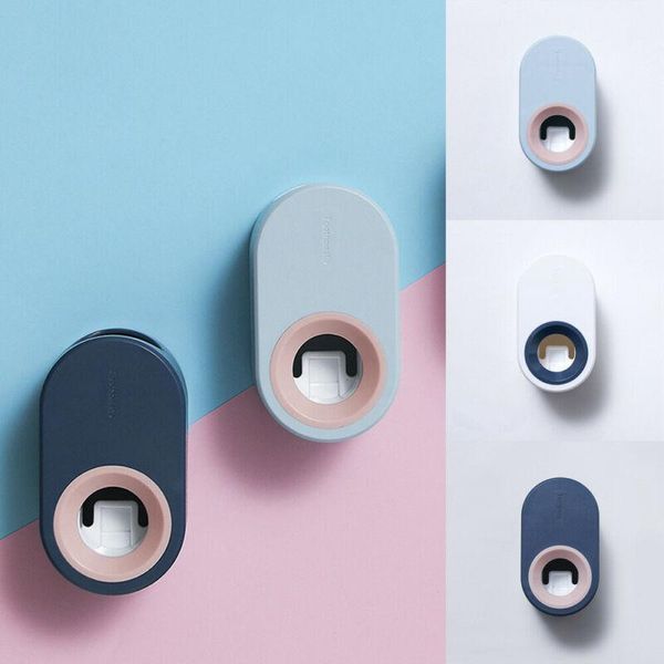 

bath accessory set automatic toothpaste dispenser squeezer with wall mounted hands for family washroom bathroom