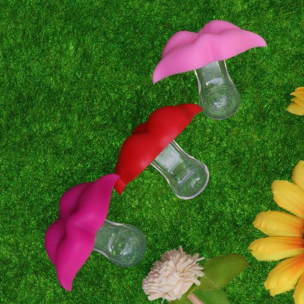 

pacifiers# 3pcs silica soft silicone baby pacifier clips holders rings for infant (1pc red kiss lip + 1pc rose