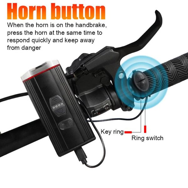 

bike lights usb oplaadbare/batterij fietsbel 120db waterdicht fietsen bells elektrische hoorn mini draagbare stuur bell