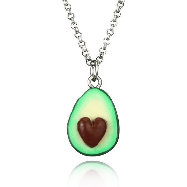 

earrings & necklace summer fashion avocado drop earring for women girls lovely fresh green fruit chain pendant girl wedding party jewelry, Silver