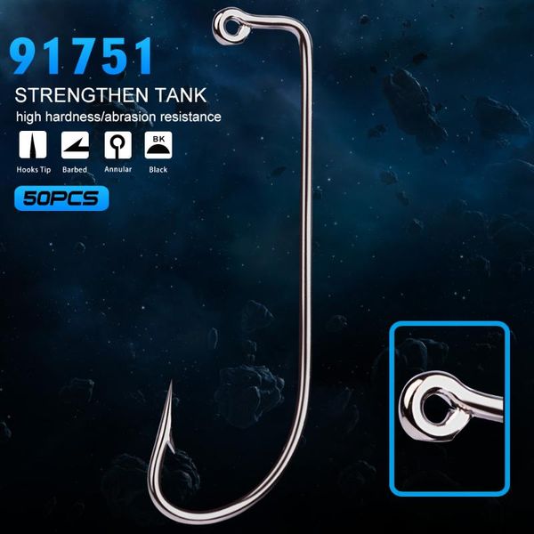 

fishing hooks 50pc o'shaughnessy series jig hook proberos brand big fish 91751-2#-4/0#