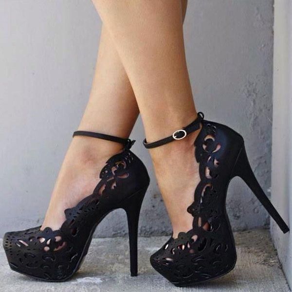 

dress shoes fghgf 16cm high heels pumps in black, white, see-through for women
