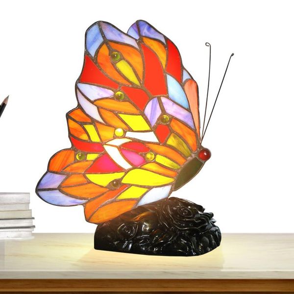 

decorative objects & figurines american pa-storal butterfly table lamp bedroom bedside night light room desk setup lighting decor gift for k