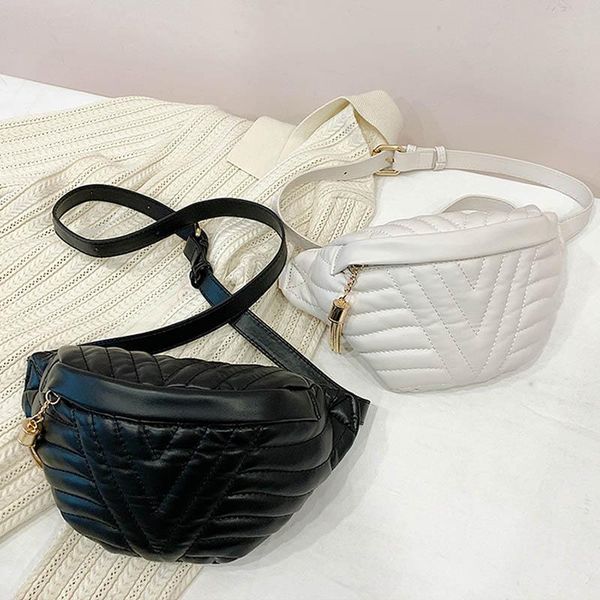 

waist bags pu 2021 for women fashion chest leather crossbody bag female clutches travel pack phone pouch hip belt