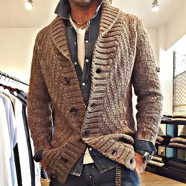 

men's sweaters fashion cardigan 2021 autumn winter casual sweater warm lapel hooded jackets retro loose male, White;black