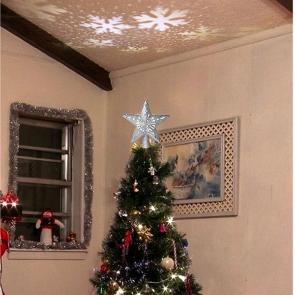 

strings led tree star projection lamp can rotate snowstorm pentagram lampa225