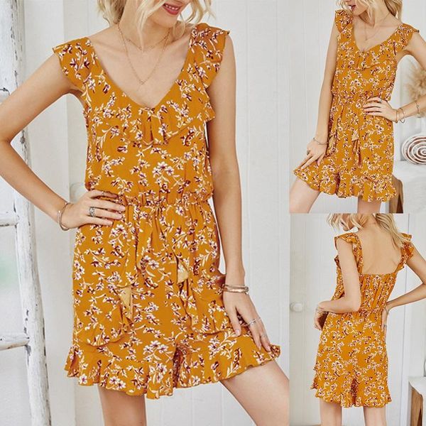 

summer v-neck yellow backless ruffled pleated slim suspenders jumpsuit shorts women's jumpsuits & rompers, Black;white