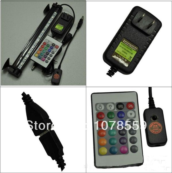 

10pcs smd 45cm 5.2w aquarium fish tank beaming underwater submersible air bubble safe led lights shpping grow