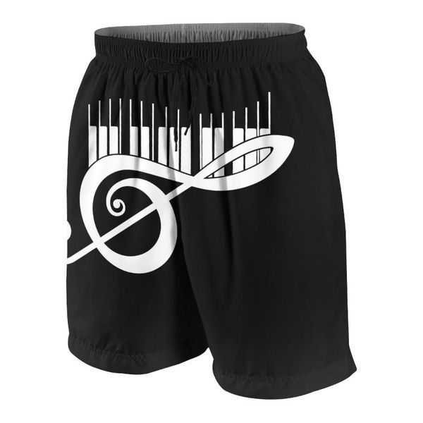 

piano keys boys and girls shorts summer beach loose casual pants men's, White;black